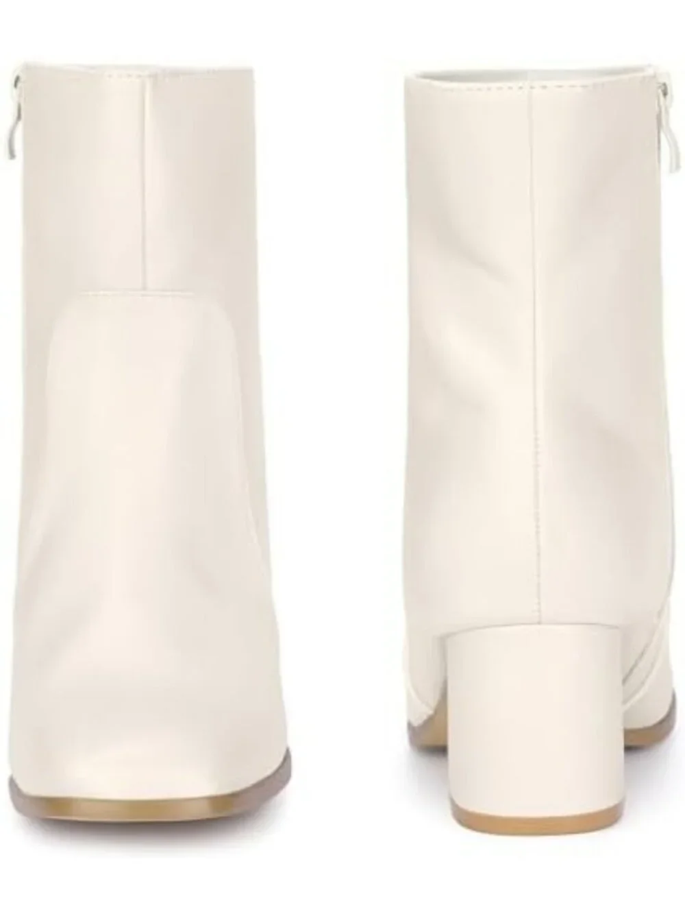 Chic Square Toe Chunky Heel Ankle Boots with Side Zip for Women - Stylish